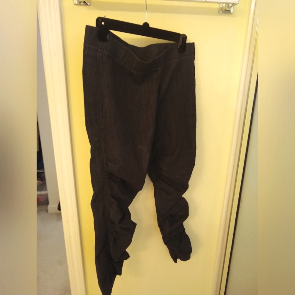 Prairie underground dark denim rouched pants